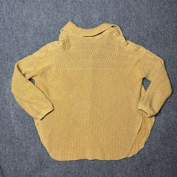 Free People Say Anything Cardi in Apricot Sz S Sweater Cardigan Chunky Cotton - Picture 4 of 8